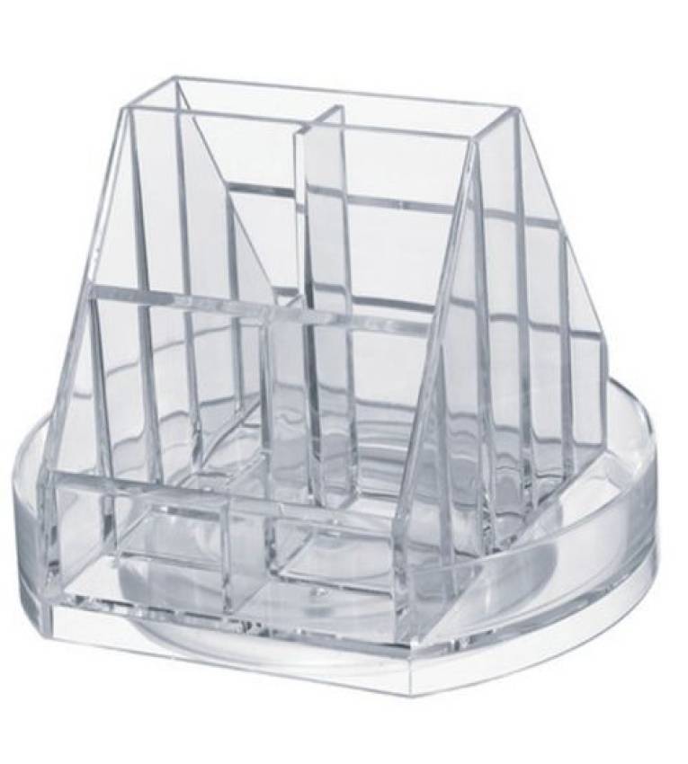 Organisateur de bureau Transparent 8 compartiments desk organizer